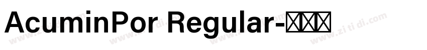 AcuminPor Regular字体转换
